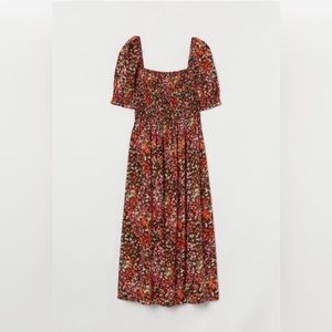 H&M puff-sleeved floral dress